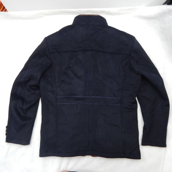 Mens Mandarin Collar Coat Winter Single Breasted P - Picture 11 of 13